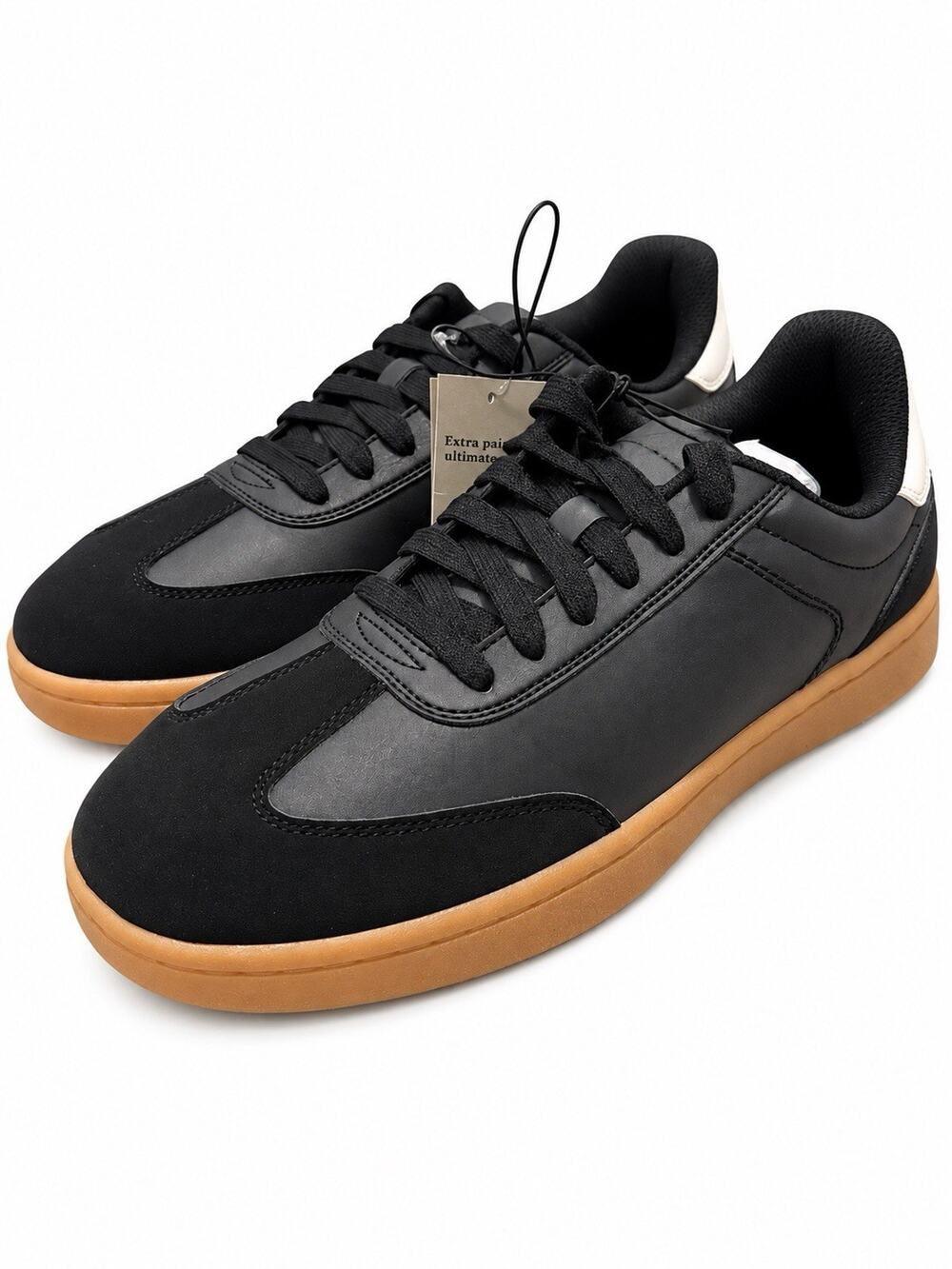 Goodfellow & Co Men’s 11.5 Black Gum Sole Low Top Sneakers New
